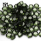 vente en gros 9x10mm forme hexagonale pierre de verre verte prix du verre synthétique