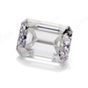 Diamant de moissanite de 3 carats de taille émeraude de pierres précieuses en vrac de prix d\'usine