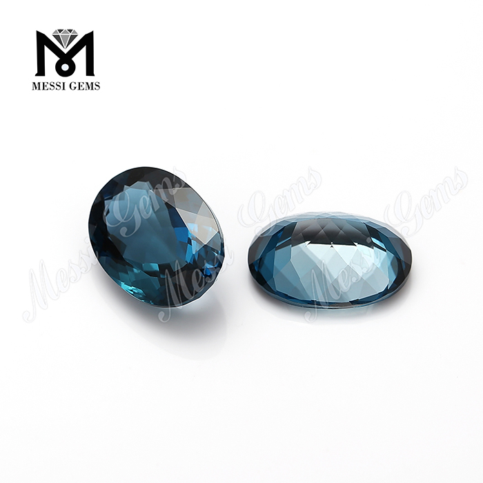 Topaze naturelle de taille ovale pierres brutes prix par carat topaze bleue de Londres