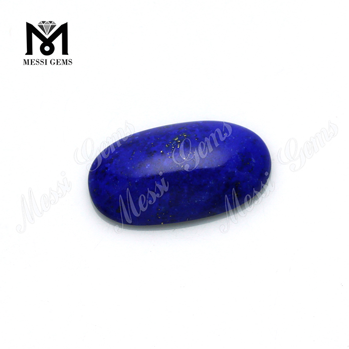 Cabochon pierre lapis lazuli ovale fond plat 13x18mm naturel