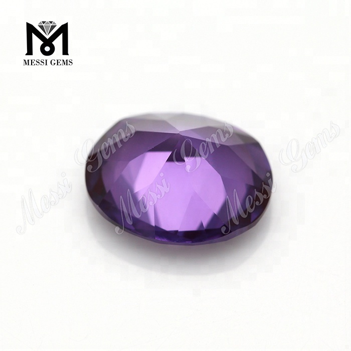 #46 corindon coupe ovale synthétique changement de couleur pierres alexandrite