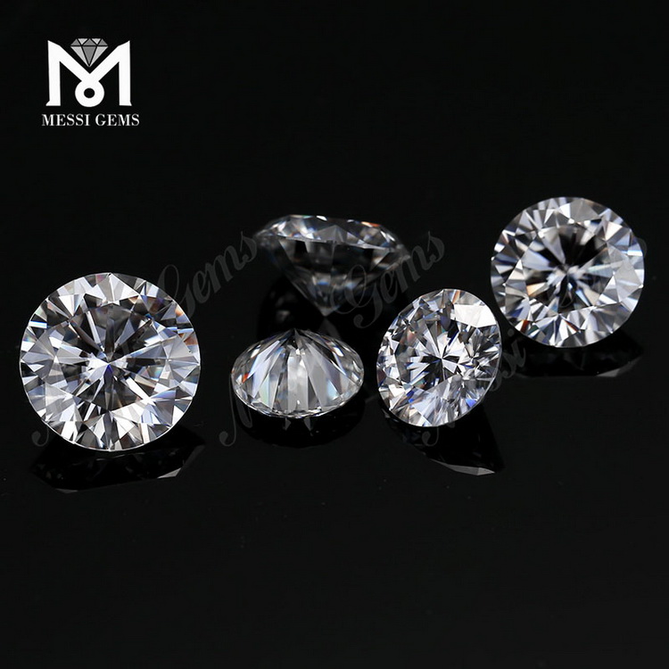 4 carats 10 mm Round DEF synthétique lâche moissanite diamant solitaire blanc