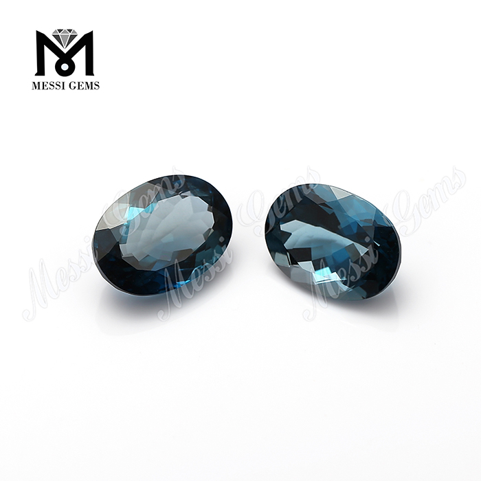 Topaze naturelle de taille ovale pierres brutes prix par carat topaze bleue de Londres