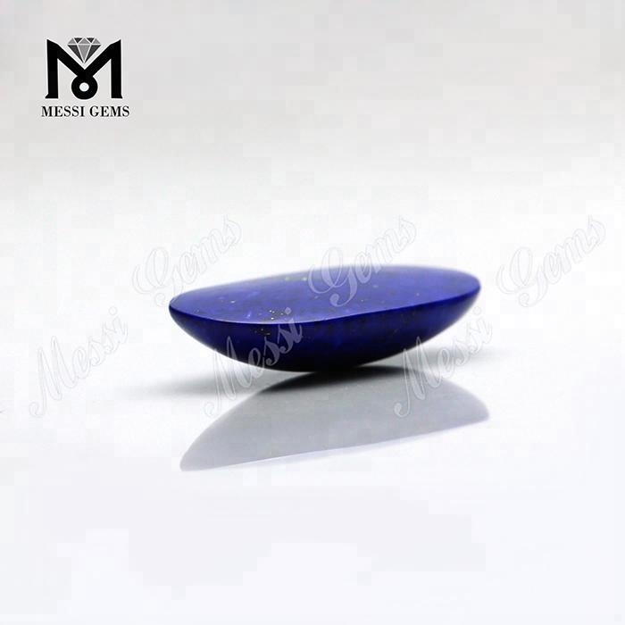 Pierre de lapis-lazuli naturelle bleu coupe ovale coupée à la machine en vrac