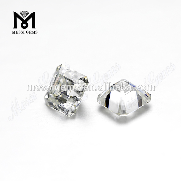 Brillant Blanc Asscher Cut Lab Créé Moissanite Diamant pierre en vrac