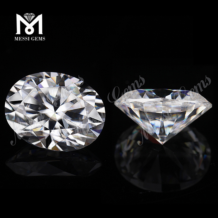 DEF VVS Diamant moissanite blanc ovale à facettes Prix par carat