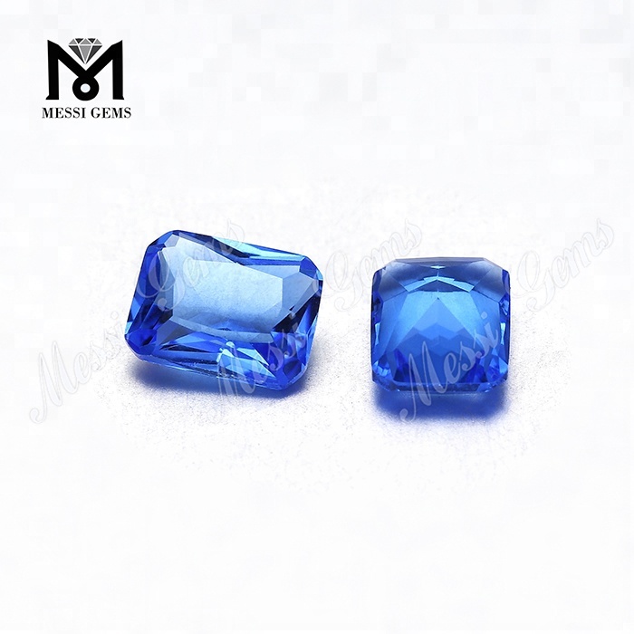Vente en gros en vrac 6 x 8 mm octogone bleu hydro quartz