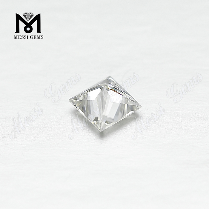 Diamant carré de couleur blanche Moissanite Forme VVS Moissanite Princess 1ct Fabricant