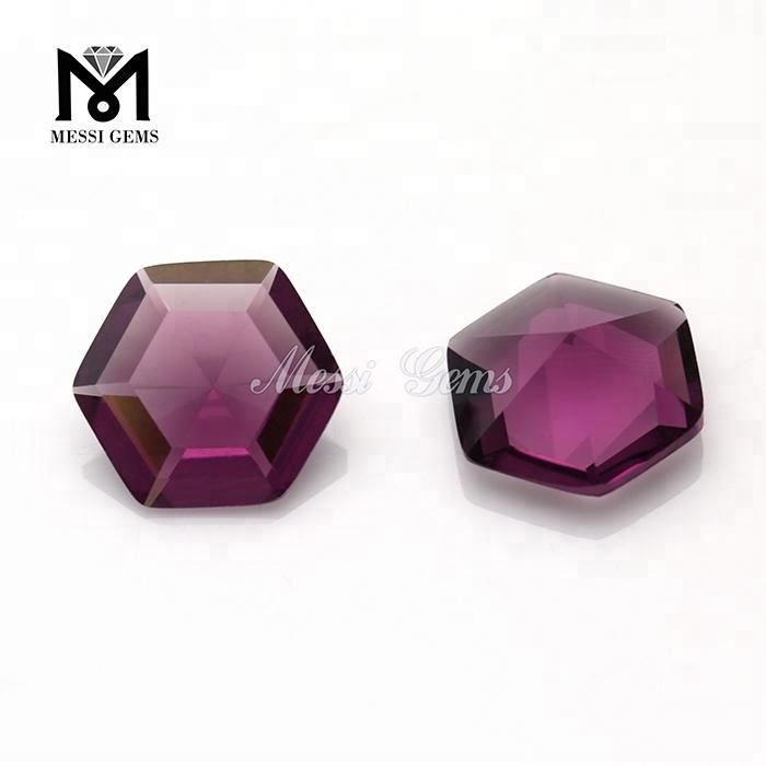 produits de haute qualité pierres précieuses en verre de forme hexagonale
