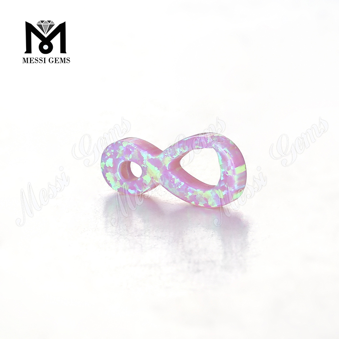 perles d\'opale synthétiques de pierres lâches colorées de forme d\'infini pour le pendentif
