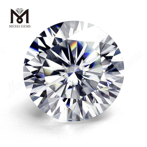 Pierre de moissanite DEF de 15,0 mm Précieuse forme ronde de diamant de moissanite blanche
