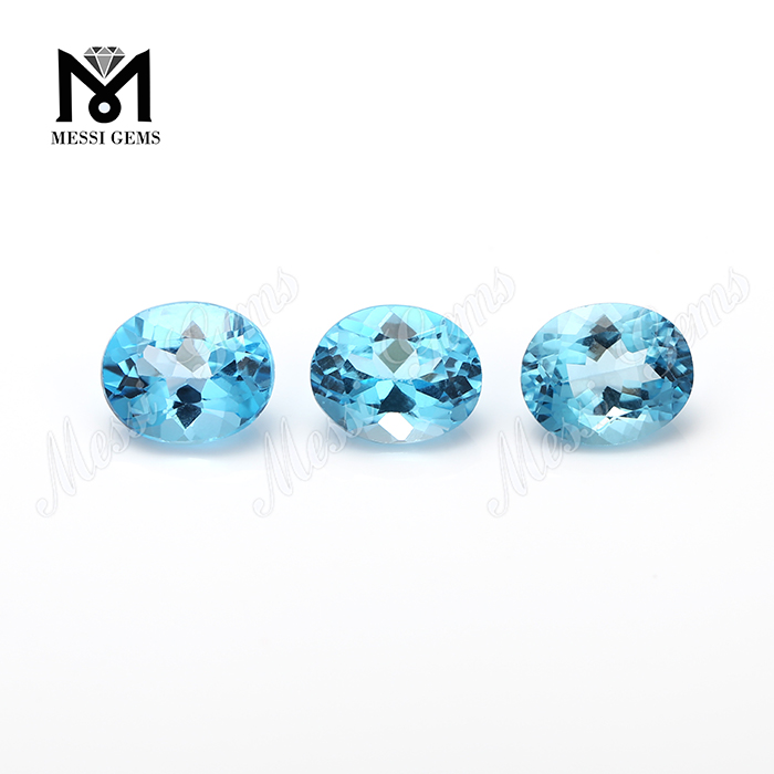 pierres taillées ovales naturelles topaze bleue prix par carat
