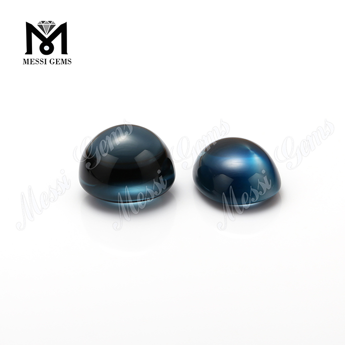 matériau naturel rond londres bleu topaze pierres précieuses cabochon prix par carat