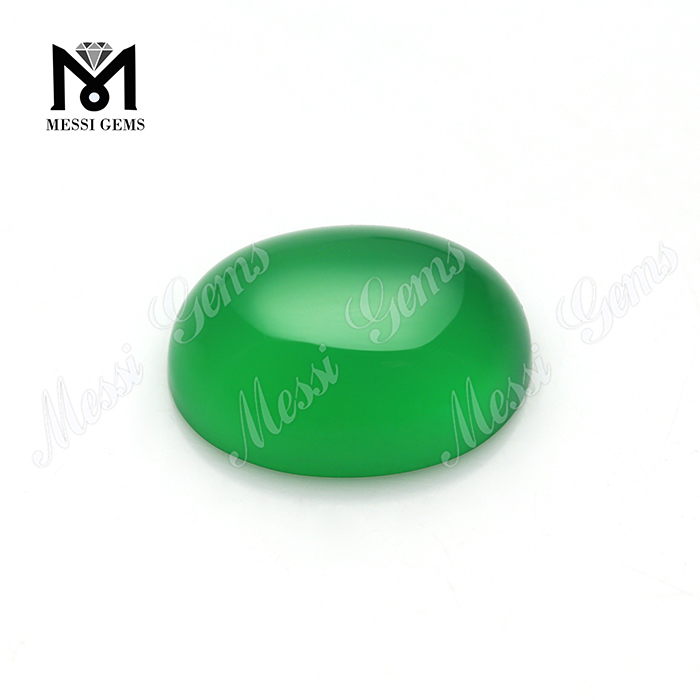 Forme ovale en gros 12*16mm agate naturelle d'onyx vert pour bijoux