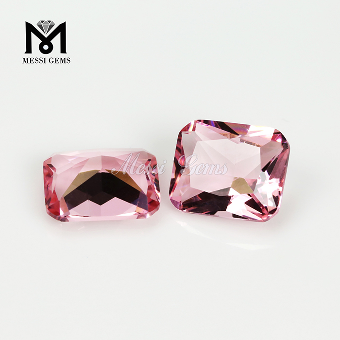10x12mm octogone de couleur rose pierre gemme en verre bon marché à facettes