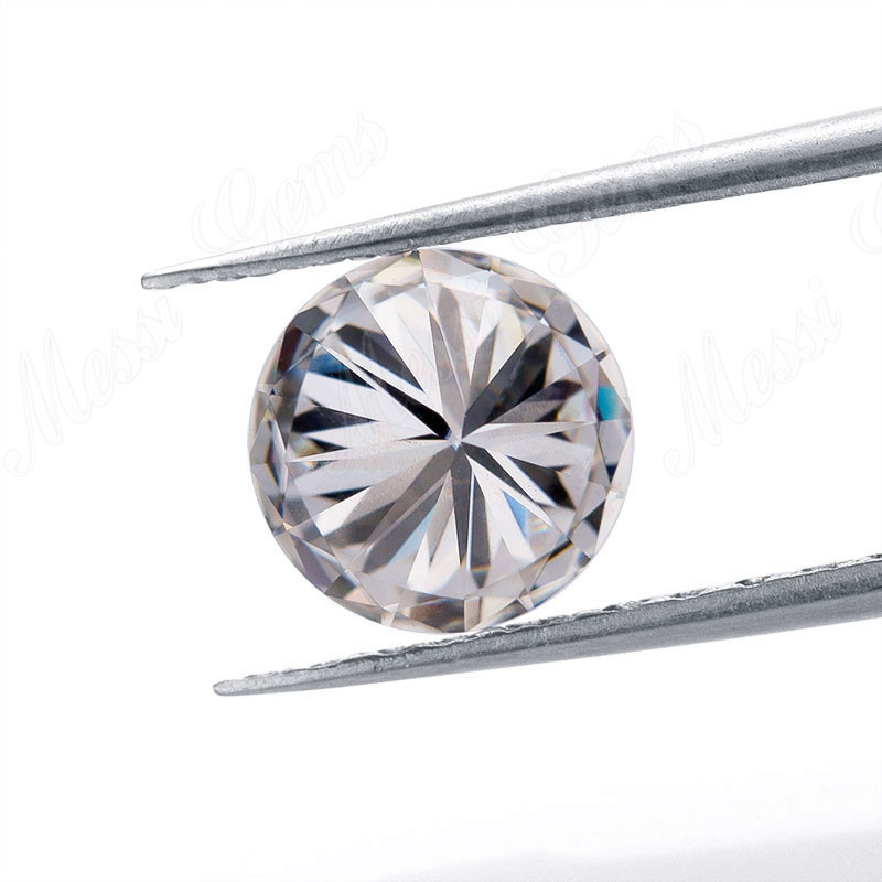 Diamant synthétique incolore moissanite pierre précieuse en vrac 10 carats rond GH VVS1 Chine