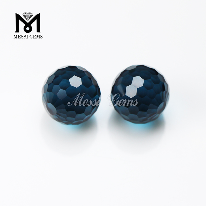 Perles de verre bleues de pierres précieuses d\'usine bon marché