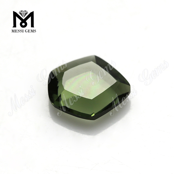 vente en gros 9x10mm forme hexagonale pierre de verre verte prix du verre synthétique