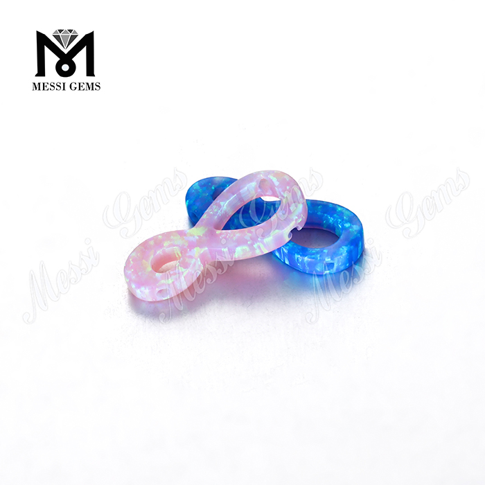 perles d\'opale synthétiques de pierres lâches colorées de forme d\'infini pour le pendentif