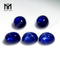 Wuzhou prix de gros saphir étoilé bleu synthétique pierre ovale