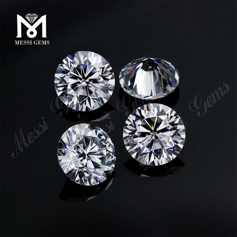 Diamant moissanite 4ct, prix en vrac, chine DEF, rond, taille brillant, moissanite super blanc