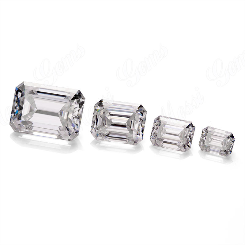 diamant moissanite taille émeraude 1 carat Chine moissanite synthétique prix usine