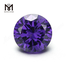 Vente en gros de zircons cubiques ronds synthétiques 9.0mm Amethyst CZ Stones