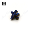 vente en gros pierre druzy d\'agate bleue naturelle en forme de croix de Chine