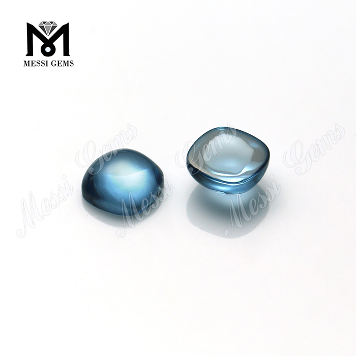 couleur bleu clair 106 # 10x10mm coussin cabochon spinelle synthétique