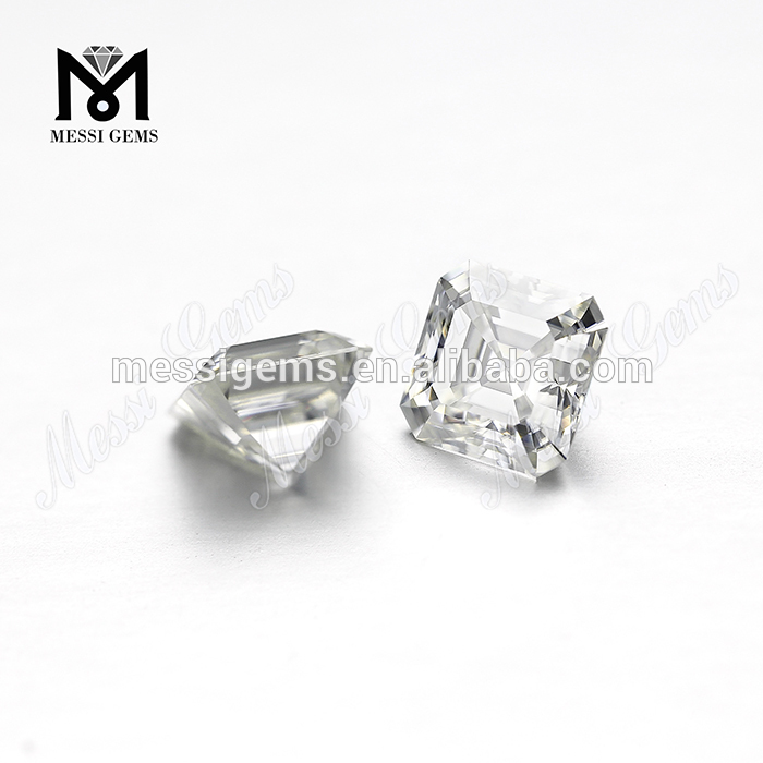 Brillant Blanc Asscher Cut Lab Créé Moissanite Diamant pierre en vrac