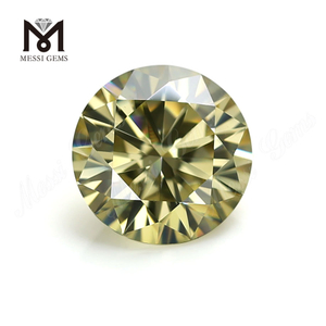 Prix ​​d'usine Pierres précieuses en vrac 1 carat taille brillante diamant moissanite jaune