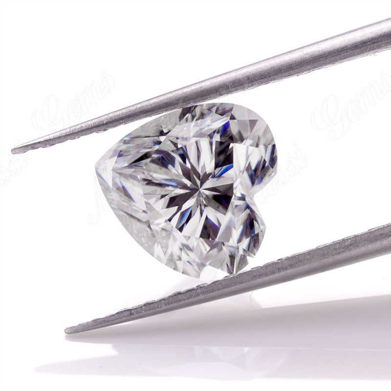 Prix ​​du diamant moissanite coeur DEF VVS par carat