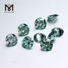 Diamant moissanite en vrac taille brillante ronde 5mm pierre précieuse verte Moissanite brute