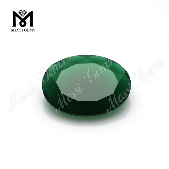 Agate naturelle en gros de pierre d'agate verte ovale de qualité supérieure 13x18MM