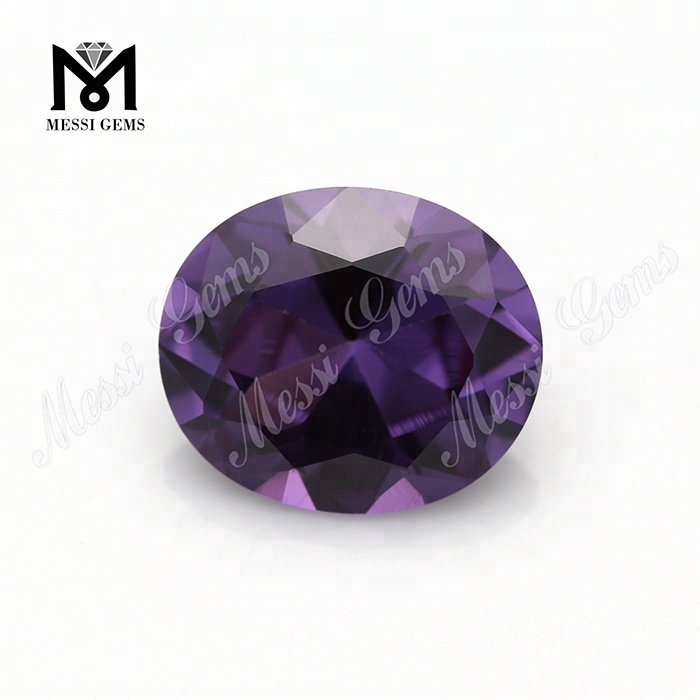 #46 corindon coupe ovale synthétique changement de couleur pierres alexandrite