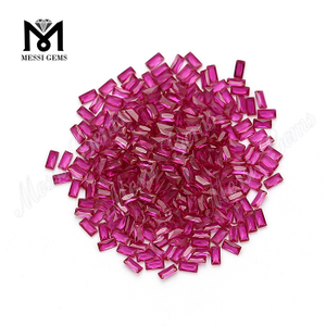 Gros rubis rouge 2 x 4 mm 5 # perles de corindon rubis
