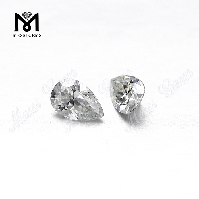 1 carat poire coupe def diamant moissanite incolore prix de gros pierre précieuse en vrac