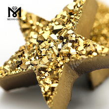 Mode Druzy Star Cut Druzy Agate 24K Gold Natural Druzy Stone