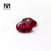 Rubis artificiels synthétiques de pierres précieuses de rubis rouges taillés à la machine ovales pour la fabrication de bijoux