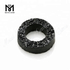 Forme de pneu Druzy Stone Agate naturelle noire en vente