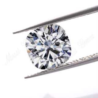 Pierre précieuse de diamant moissanite synthétique, couleur EF VVS EX2, taille coussin