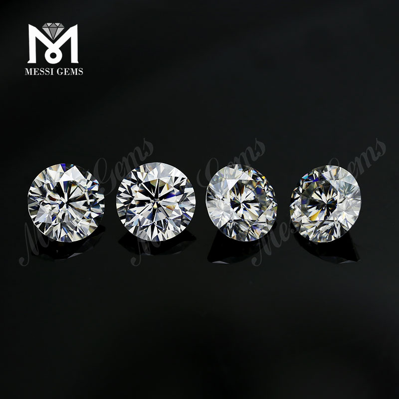 Diamant moissanite 4ct, prix en vrac, chine DEF, rond, taille brillant, moissanite super blanc