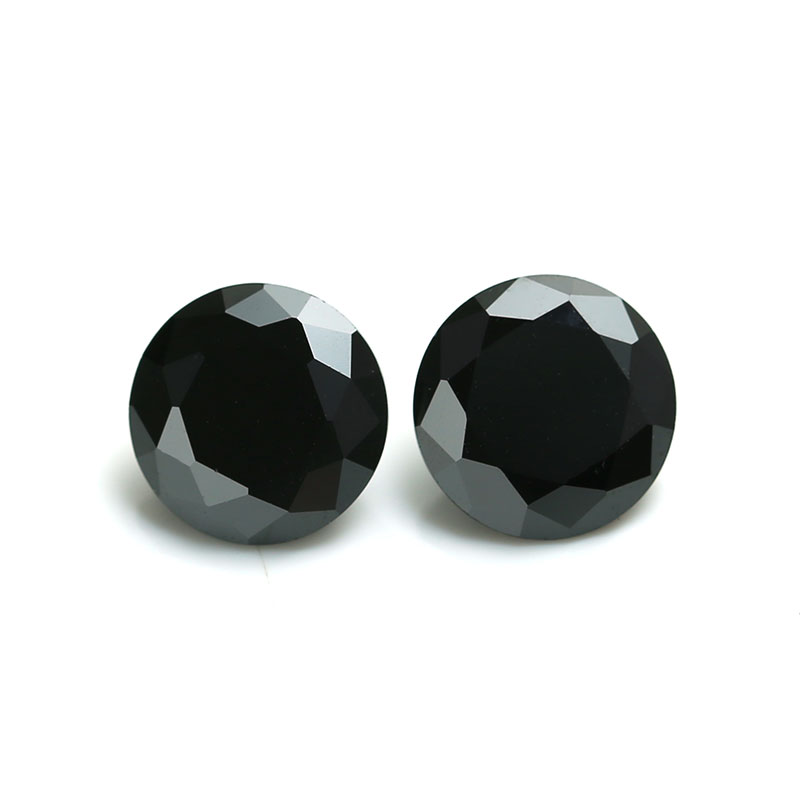 Diamant moissanite de petite taille en vrac 1-3mm rond taille brillant diamant noir prix moissanite