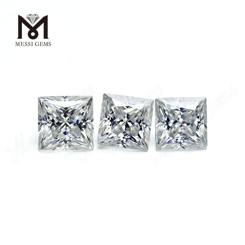 vente en gros diamant moissanite taille princesse blanc presque incolore