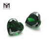 Pierre synthétique de zircone cubique CZ de coupe de coeur de couleur verte 10*10mm