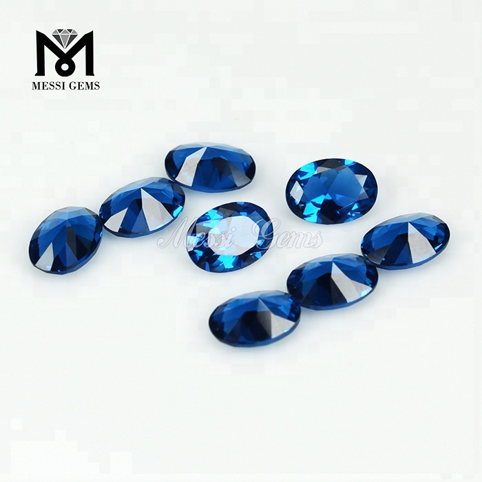Forme ovale européenne taillée à la machine nano pierres précieuses bleues de londres