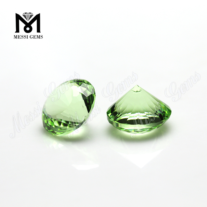 Pierre de verre en cristal de tourmaline verte synthétique prix de gros