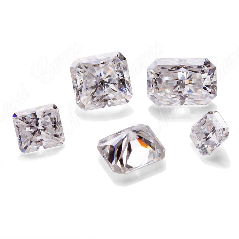 Pierres de diamant synthétiques de couleur D coupe radiante 10x10mm blanc vvs moissanite en vrac