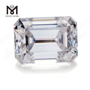 Diamant de moissanite de 3 carats de taille émeraude de pierres précieuses en vrac de prix d'usine