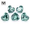 7x7mm pierres précieuses en vrac pierre de moissanite colorée moissanite bleu vert pour la fabrication de bagues en forme de coeur